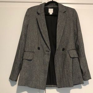 H&M black and white blazer